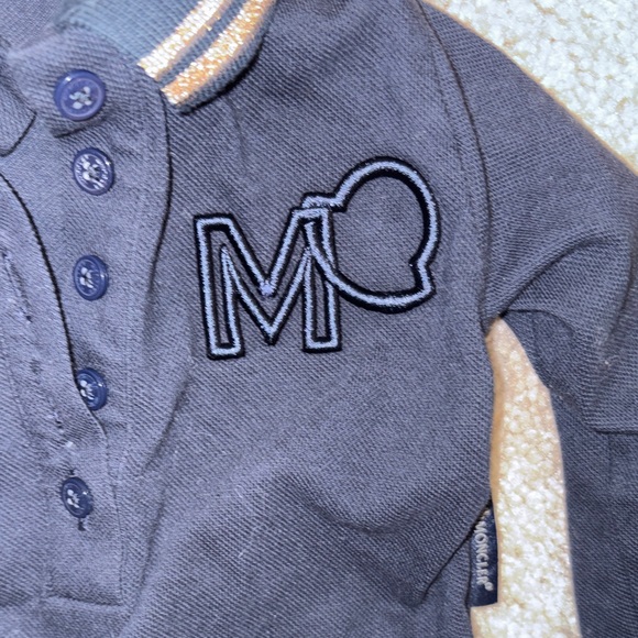 Moncler Navy Polo Dress with Gold Trim - Picture 4 of 6